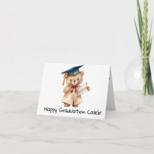Carte Teddy Bear personnalisée Maternelle Graduation