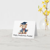 Carte Teddy Bear personnalisée Maternelle Graduation (Fleur jaune)