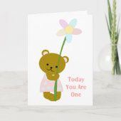Carte Teddy Bear Premier anniversaire (Devant)