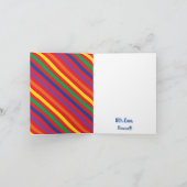 Carte Teddy Bear Rainbow Cute 1ère fête anniversaire (Intérieur)