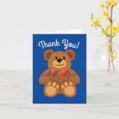 Carte Teddy Bear Rainbow Cute 1ère fête anniversaire (Fleur jaune)