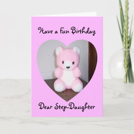 Carte Teddy Bear Step Fille Anniversaire (Devant)
