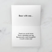 Carte Teddy Bear Time to Read Grey Card, ZKOA (Intérieur)