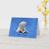 Carte Teddy Bear Time to Read Grey Card, ZKOA (Fleur jaune)
