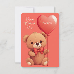 Carte Teddy d'amour du texte personnalisé
