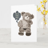 CARTE TEDDY DIT QUE MISS U PLUS QUE TU NE LE SAVRAS JAMA (Fleur jaune)