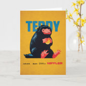 Carte Teddy Vintage Graphic (Fleur jaune)