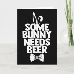 Carte Tee de Pâques pour hommes Some Bunny Needs Beer Jo