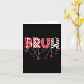 Carte Tee de Saint-Valentin Bruh Drôle Mème Frère Messag (Fleur jaune)