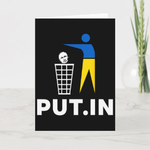 Carte Tee drôle anti Poutine Put.in soutien à l'Ukraine