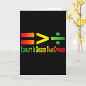 Carte Tee drôle Juneteenth Égalité est plus grande que D (Fleur jaune)