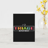 Carte Tee du service de triage pour infirmières et médec (Fleur jaune)