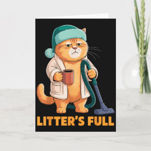 Carte Tee Parodie Chat Litière Pleine _1