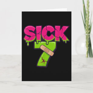 Carte Tee-shirt Sick Seven Meme Six Seven Amusant Jeu de