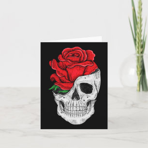 Carte Tee - shirts graphiques du crâne floral - Hallowee