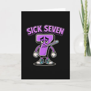 Carte Tee Sick Seven Mème Six Sept Blague Amusante Sick 