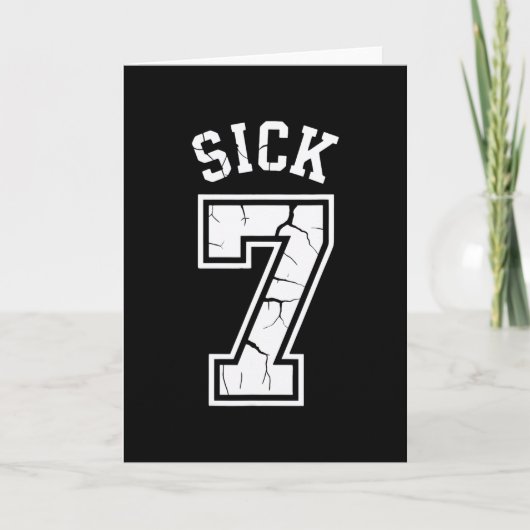 Carte Tee Sick Seven Memes Six Seven Fun  (Devant)