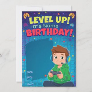 Carte Teen Gamer Boy Video Game Player Birthday