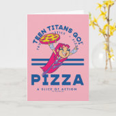 Carte Teen Titans Go ! Starfire "Truth Justice Pizza" (Fleur jaune)
