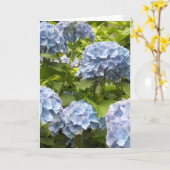 Carte Teintes de bleu des hortensias (Fleur jaune)