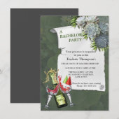 Carte Teintes succulentes de bleus pâles Enterrement de  (Devant / Derrière)