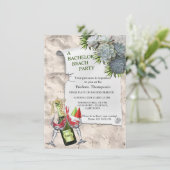 Carte Teintes succulentes de bleus pâles Enterrement de  (Debout devant)