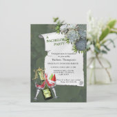 Carte Teintes succulentes de bleus pâles pour enterremen (Debout devant)