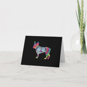 Carte teinture à cravate Cadeau amoureux des chiens