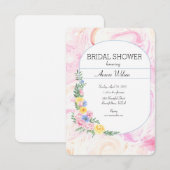 Carte Teinture à l'aquarelle et couronne florale (Devant / Derrière)