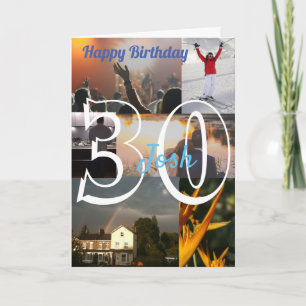 Carte Téléchargement de photo personnalisé 30e anniversa