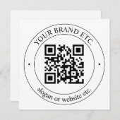 Carte Téléchargez votre propre code QR et votre texte pe (Devant / Derrière)