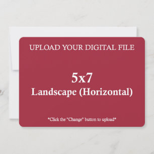 Carte Téléchargez votre propre conception 5 x 7 avec des