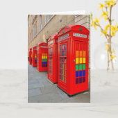Carte Telephone Boxes in London (Fleur jaune)