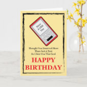 Carte Téléphone cellulaire Joyeux anniversaire (Fleur jaune)