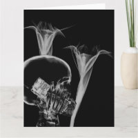 Téléphone cellulaire radiographié Crâne et fleurs
