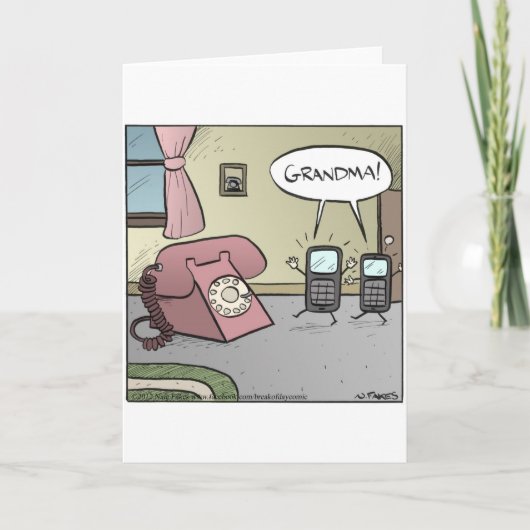 Carte Téléphone de grand-mère (Devant)