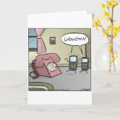 Carte Téléphone de grand-mère (Fleur jaune)