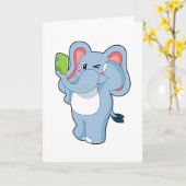 Carte Téléphone Éléphant (Fleur jaune)