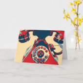 Carte Téléphone rétro (Fleur jaune)