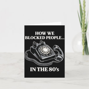 Carte Téléphone rotatif rétro Humour Comment les gens bl