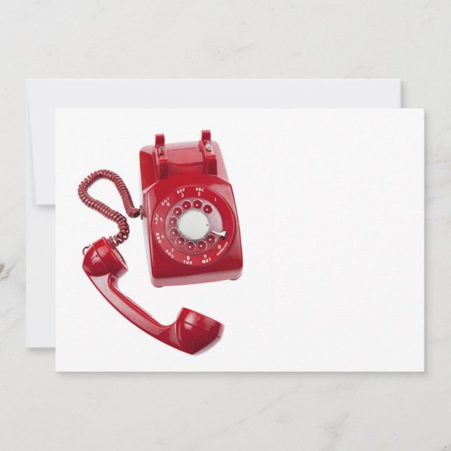 Carte Téléphone rouge Rotary (Devant)