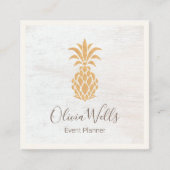 Carte téléphonique en bois blanc ananas (Devant)