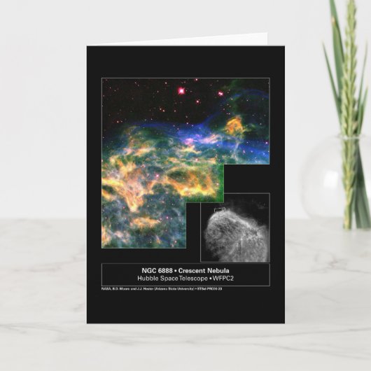 Carte Télescope en croissant de Hubble de la nébuleuse (Devant)