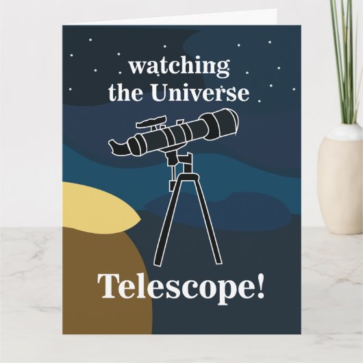Carte Télescope Nuit Sky Astronomie Stargazer Anniversai (Devant)