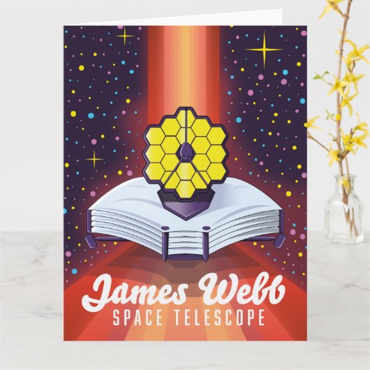 Carte Télescope spatial James Webb. (Fleur jaune)