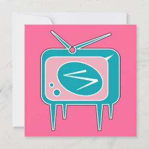 Carte Téléviseur vintage Retro