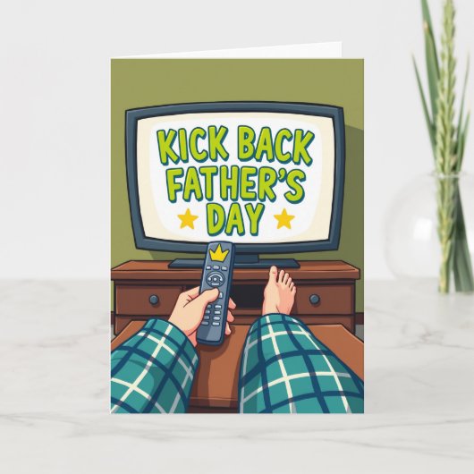 Carte Télévision Fête des Pères Kick Back (Devant)