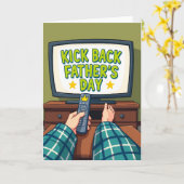 Carte Télévision Fête des Pères Kick Back (Fleur jaune)