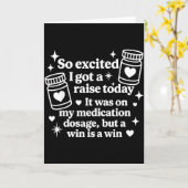 Carte Tellement excité, j'ai eu une augmentation aujourd (Fleur jaune)