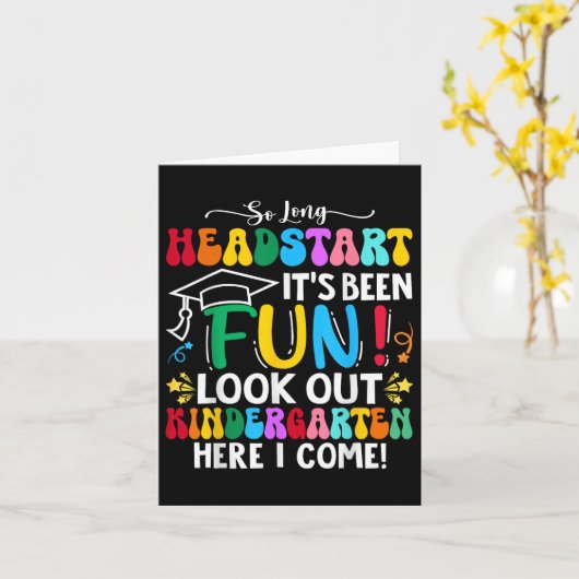 Carte Tellement long Headstart Graduation 2025 jardin d' (Fleur jaune)